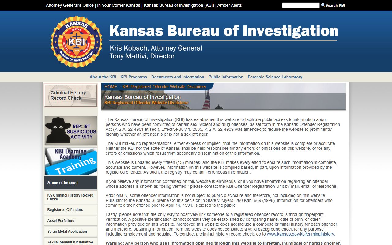 Marshall County arrest records and court charges Kansas registered offender resources