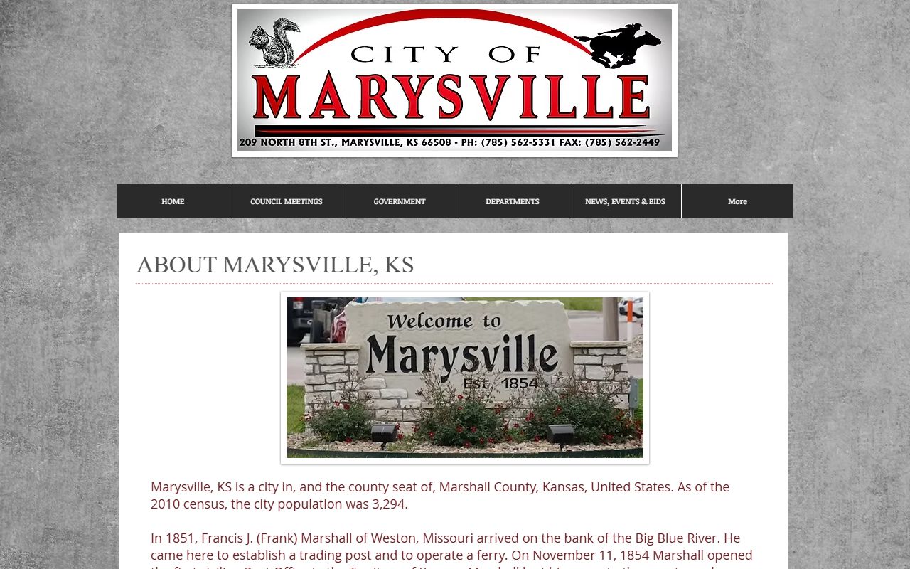 Marshall County District Court Marysville county seat records