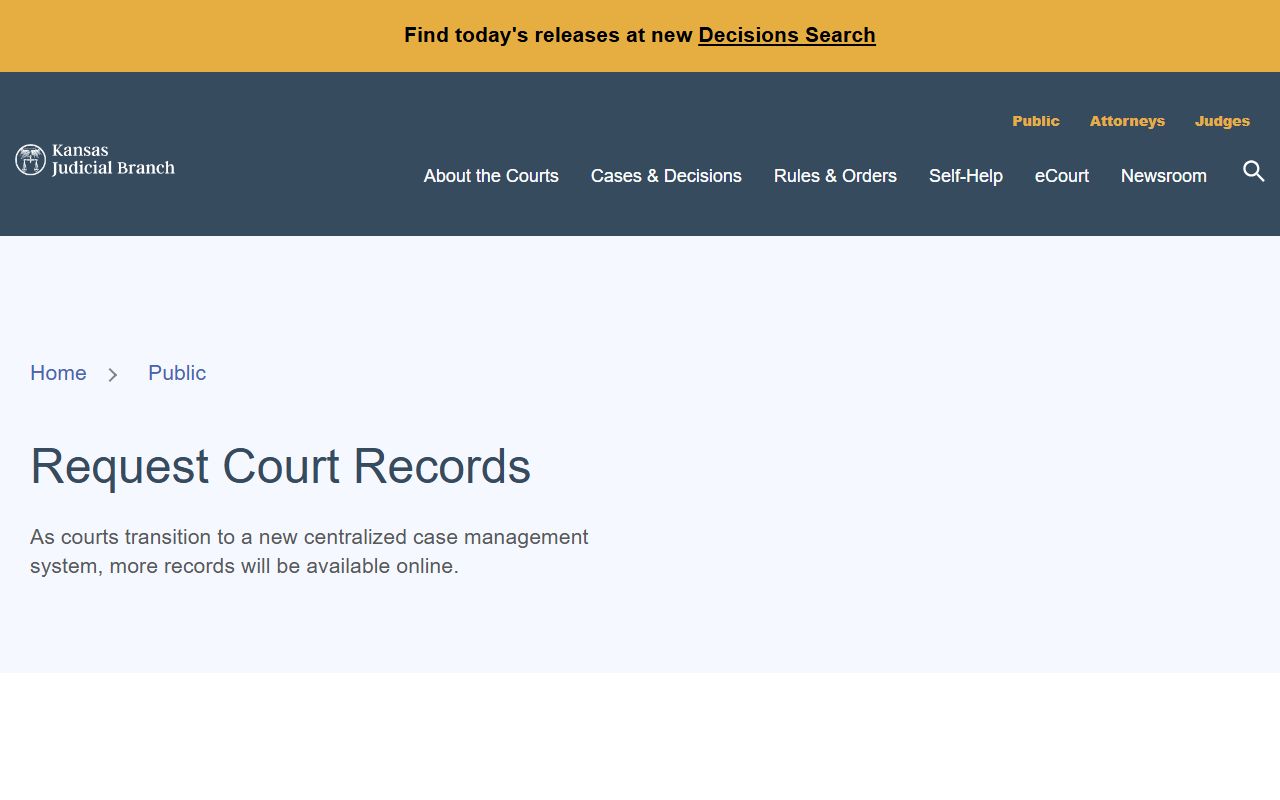 Marshall County court records Kansas request court records page