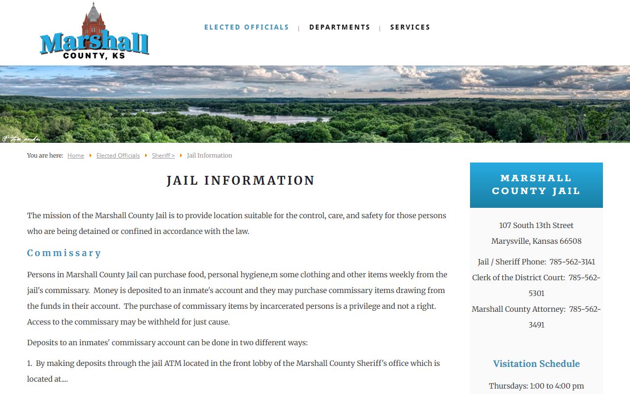 Marshall County inmate records jail information source