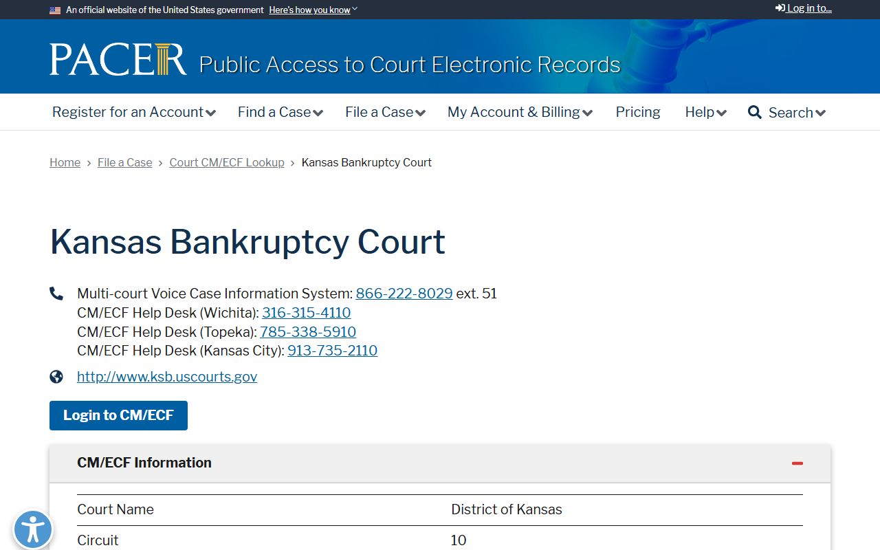 Marshall County probate records Kansas bankruptcy court PACER distinction